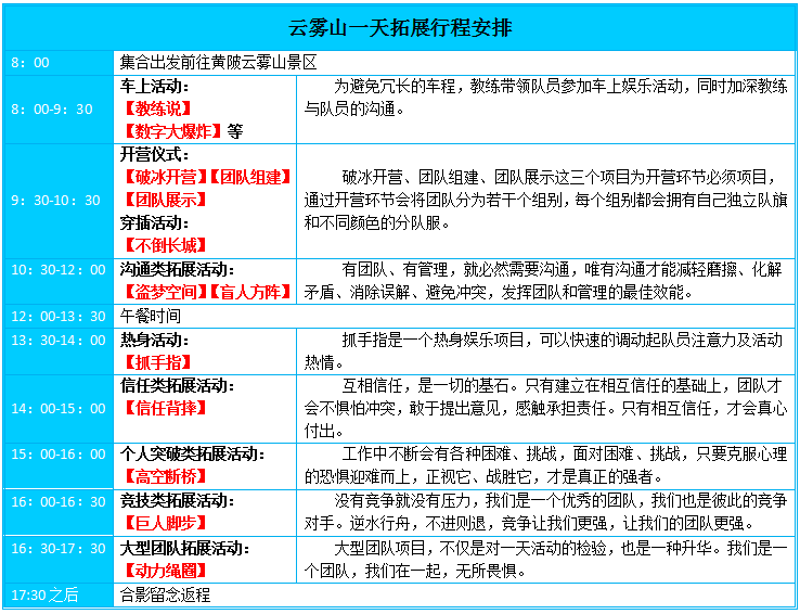 云雾山拓展  武汉拓展 武汉户外拓展 武汉拓展公司